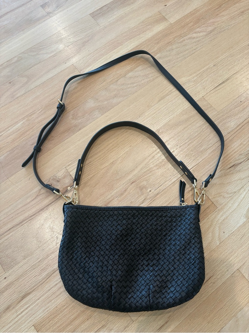 Quince Black Sloane Handwoven Mini Shoulder Bag - Picture 8 of 15